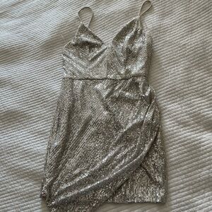 Silver Sequin Dress